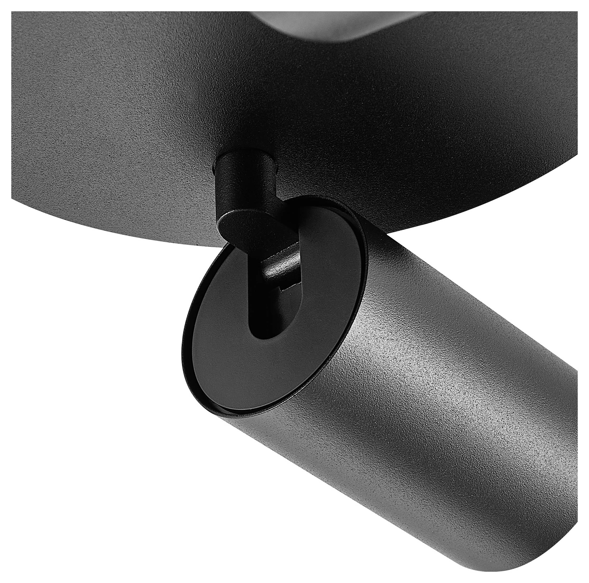 Deko Light 348254 Can Tilt rund, 2x 7,5W GU10, Schwarz Deckenaufbauleuchte GU10 7.5W Schwarz