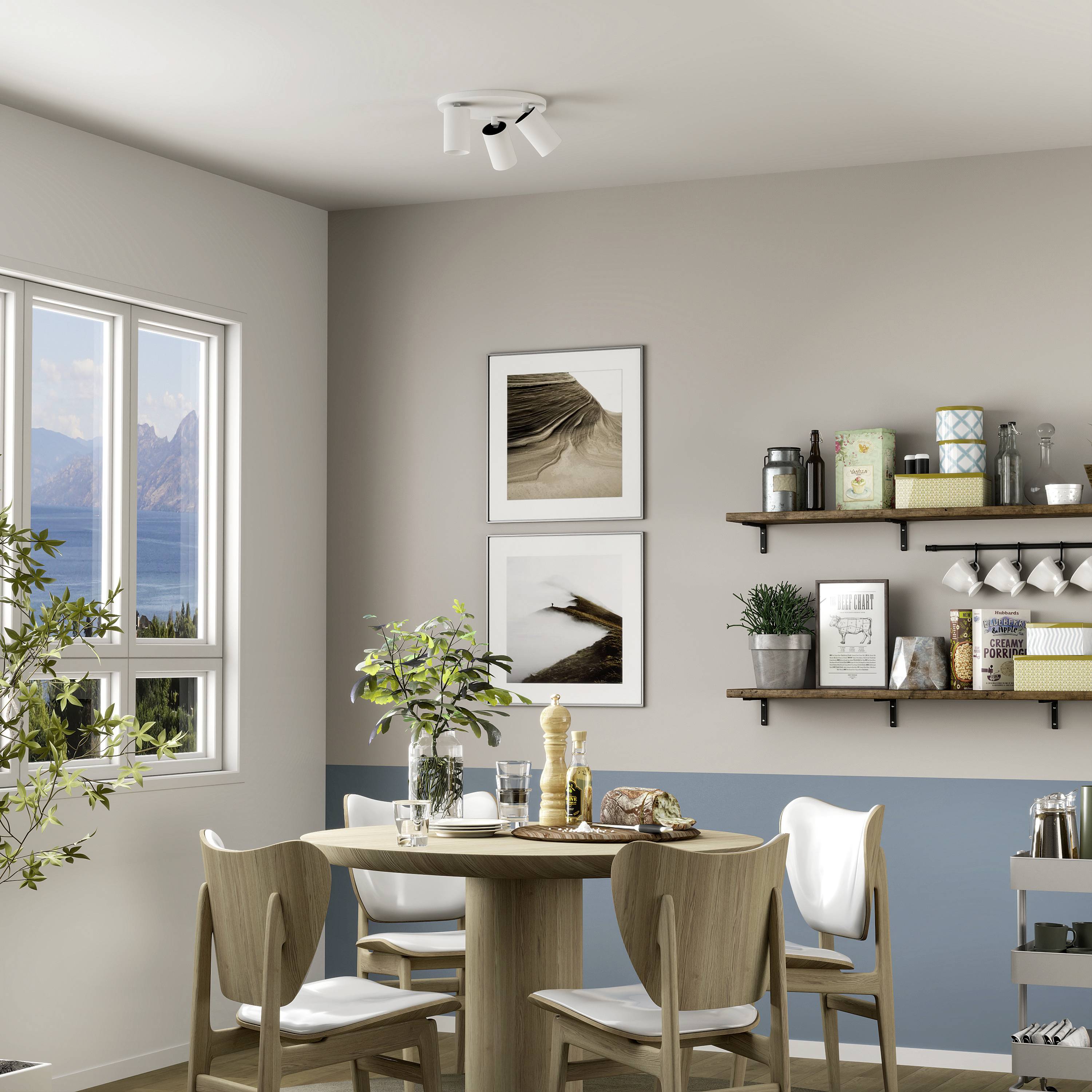 Deko Light 348255 Can Tilt rund, 3x 7,5W GU10, Weiß Deckenaufbauleuchte GU10 7.5W Weiß