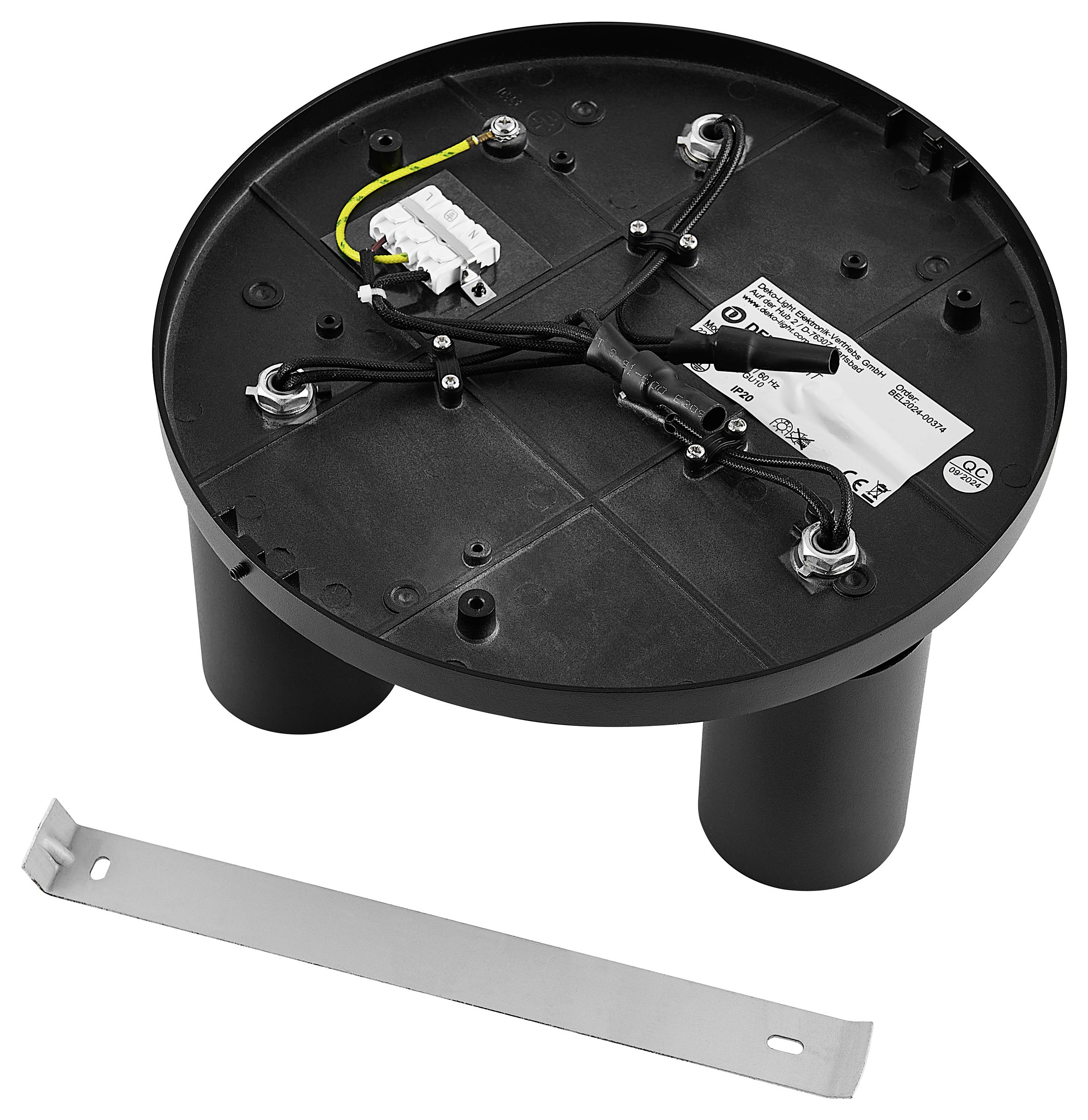 Deko Light 348256 Can Tilt rund, 3x 7,5W GU10, Schwarz Deckenaufbauleuchte GU10 7.5W Schwarz