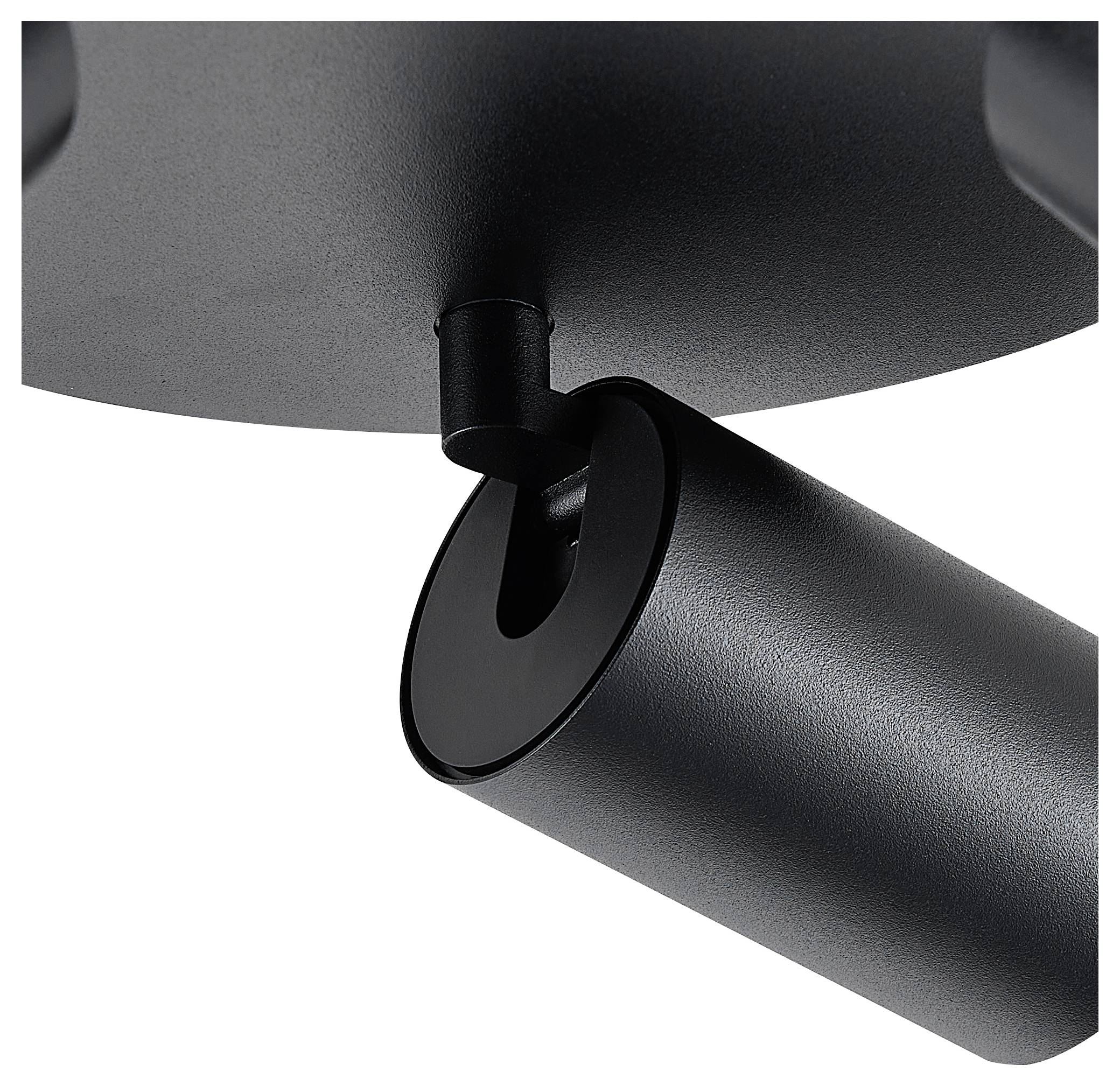 Deko Light 348256 Can Tilt rund, 3x 7,5W GU10, Schwarz Deckenaufbauleuchte GU10 7.5W Schwarz