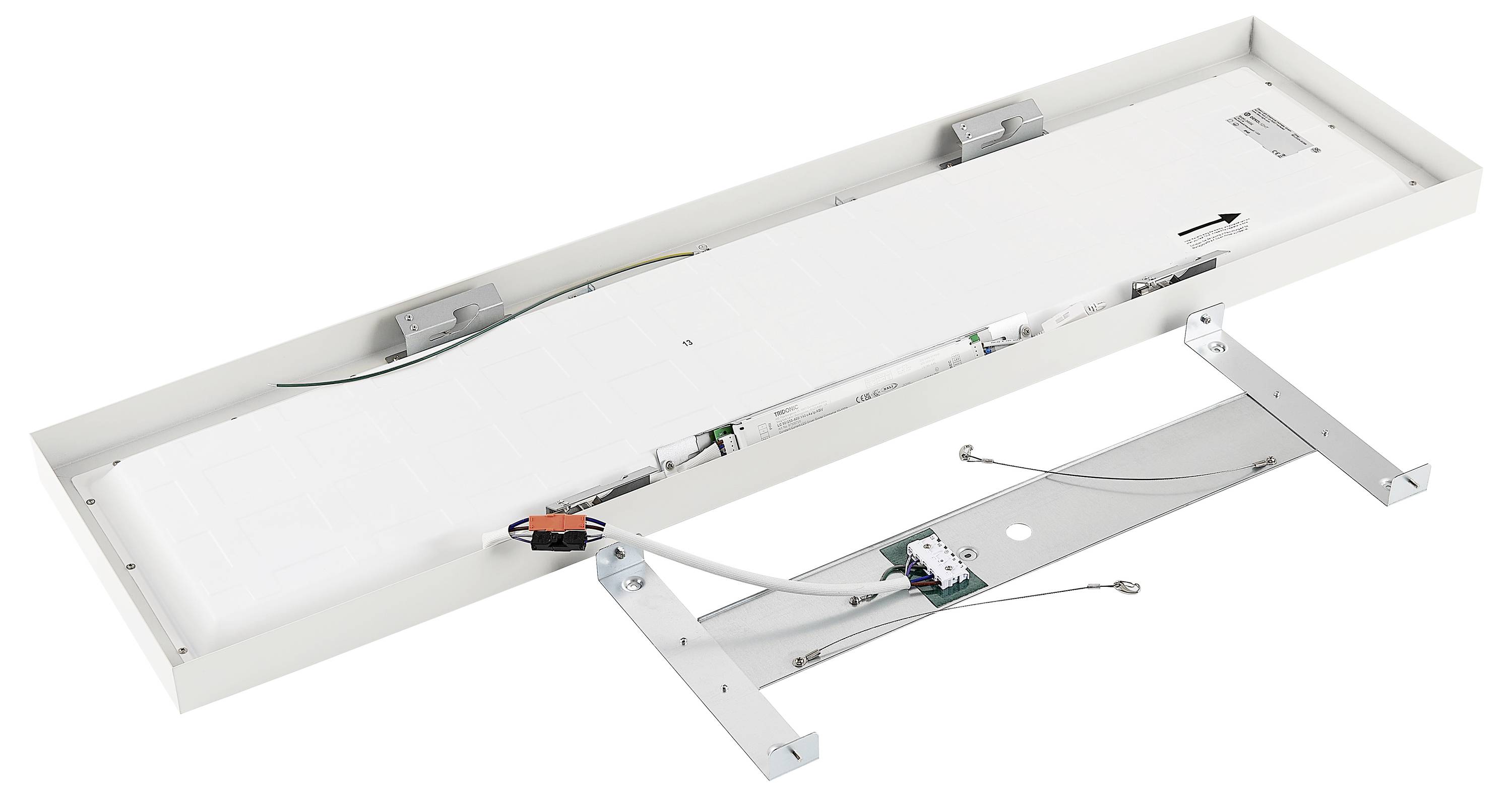 Deko Light 348262 Pro Office Sano 1225, 34 W, DALI, 3000/4000 K, weiß Deckenaufbauleuchte SMD LED Lichtquelle nicht austauschbar