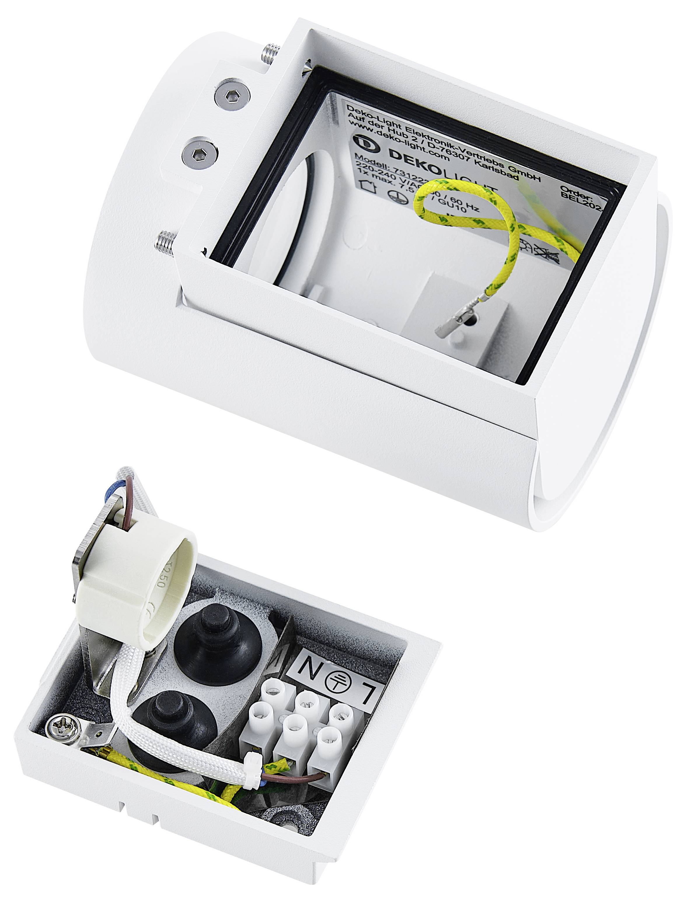 Deko Light Can IP65, 1x 7,5W GU10, Weiß 731223 Wandaufbauleuchte GU10 7.5W Weiß