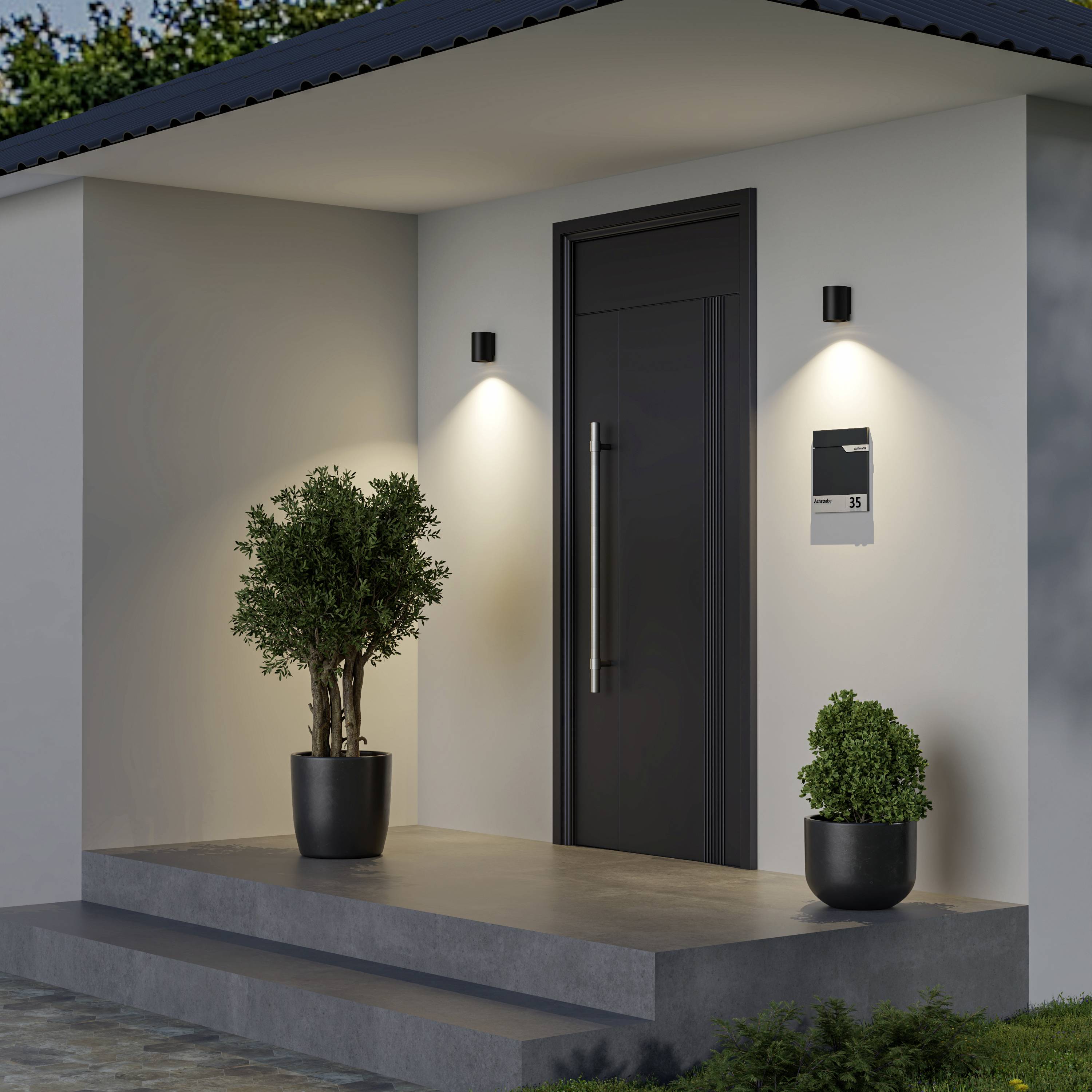 Deko Light Can IP65, 1x 7,5W GU10, Schwarz 731224 Wandaufbauleuchte GU10 7.5W Schwarz