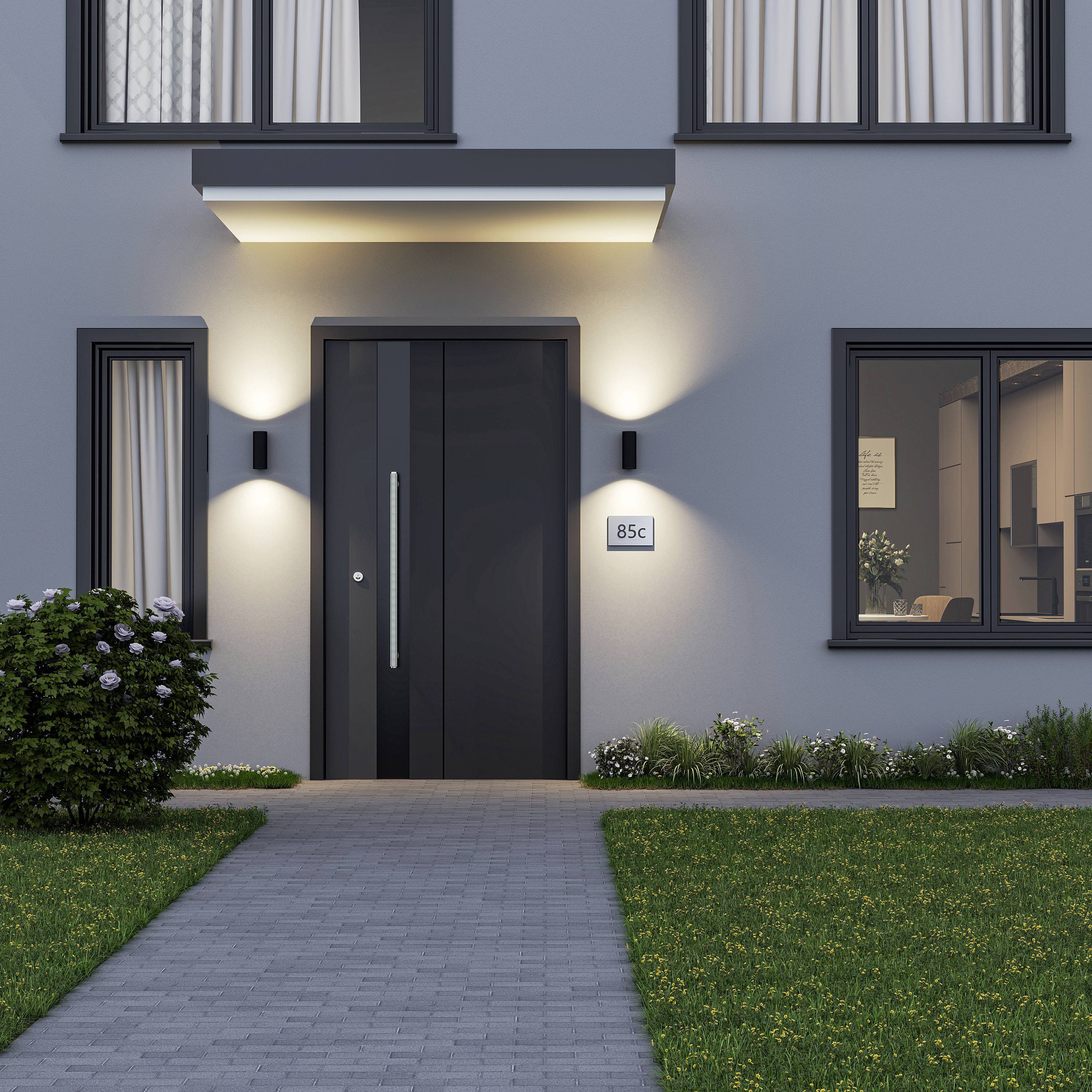 Deko Light Can IP65 up & down, 2x 7,5W GU10, Schwarz 731226 Wandaufbauleuchte GU10 7.5W Schwarz