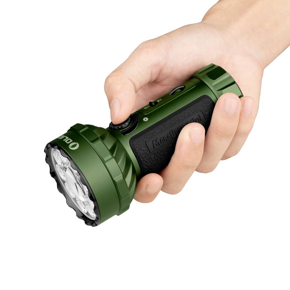 OLight Marauder Mini green LED Taschenlampe Große Reichweite, IPX8 (wasserdicht) akkubetrieben 7000lm 462g