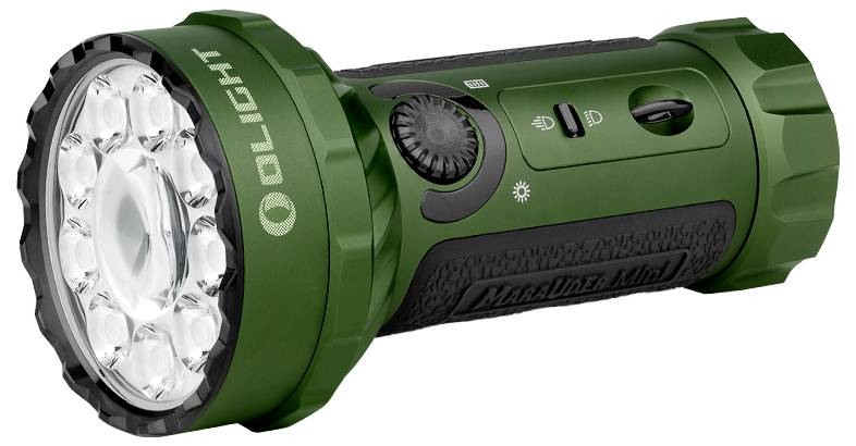 OLight Marauder Mini green LED Taschenlampe Große Reichweite, IPX8 (wasserdicht) akkubetrieben 7000lm 462g