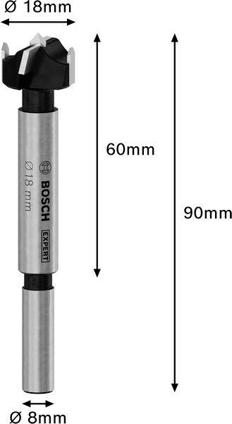 Bosch Accessories 2608901847 Scharnierlochbohrer 18mm 1St.