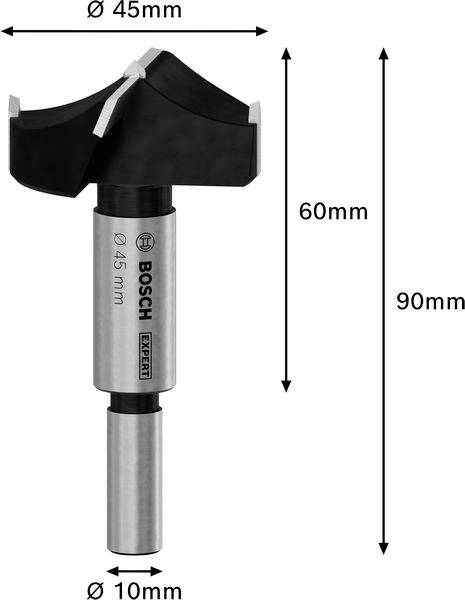 Bosch Accessories 2608901861 Scharnierlochbohrer 45mm 1St.