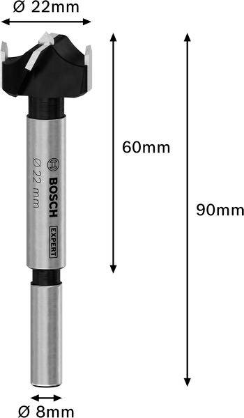 Bosch Accessories 2608901849 Scharnierlochbohrer 22mm 1St.