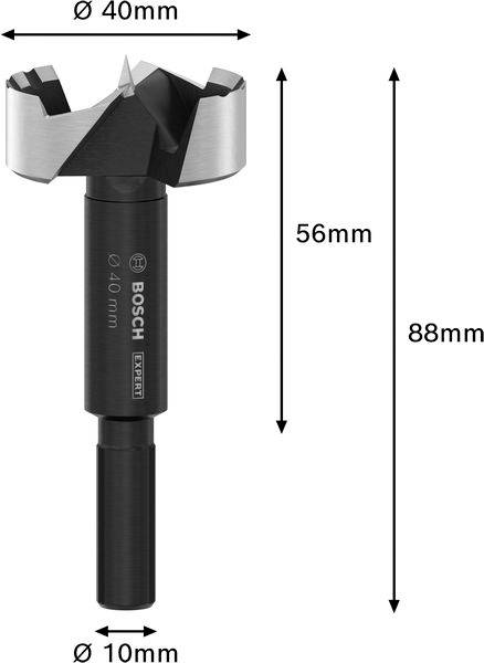 Bosch Accessories 2608901840 Forstnerbohrer 40mm Gesamtlänge 88mm 1St.