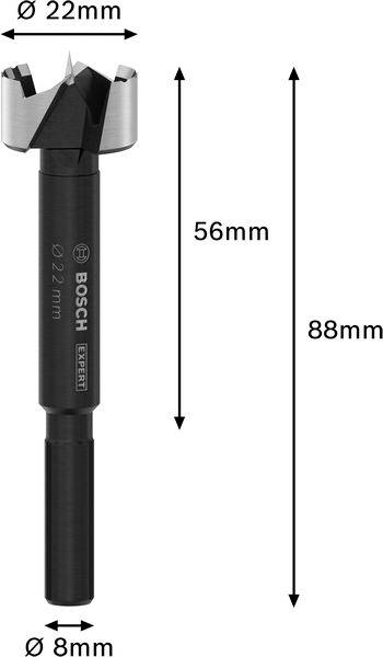 Bosch Accessories 2608901828 Forstnerbohrer 22mm Gesamtlänge 88mm 1St.