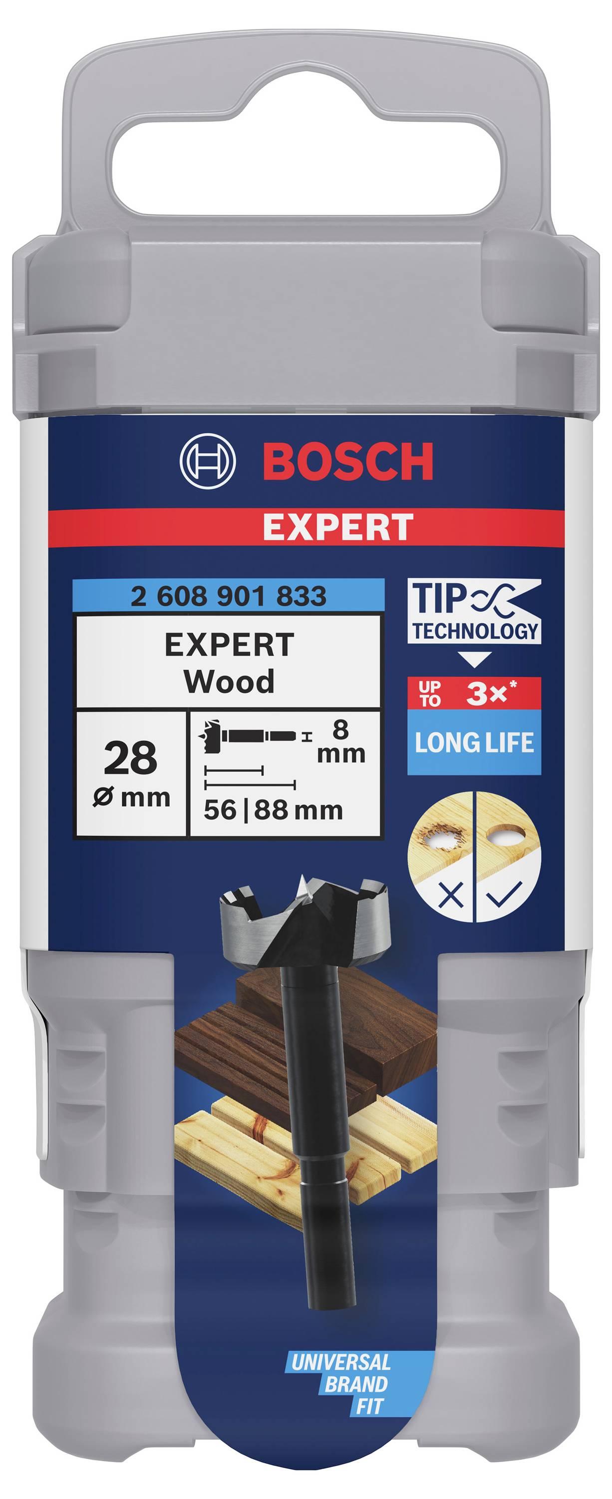 Bosch Accessories 2608901833 Forstnerbohrer 28mm Gesamtlänge 88mm 1St.