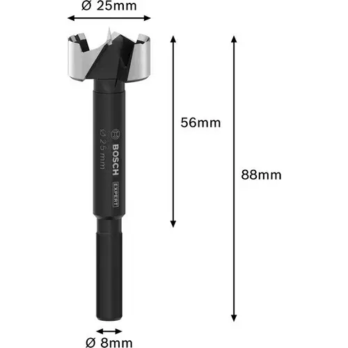 Bosch Accessories 2608901830 Forstnerbohrer 25mm Gesamtlänge 88mm 1St. Bosch Accessories 2608901830 Forstnerbohrer 25mm Gesamtlänge 88mm 1St.