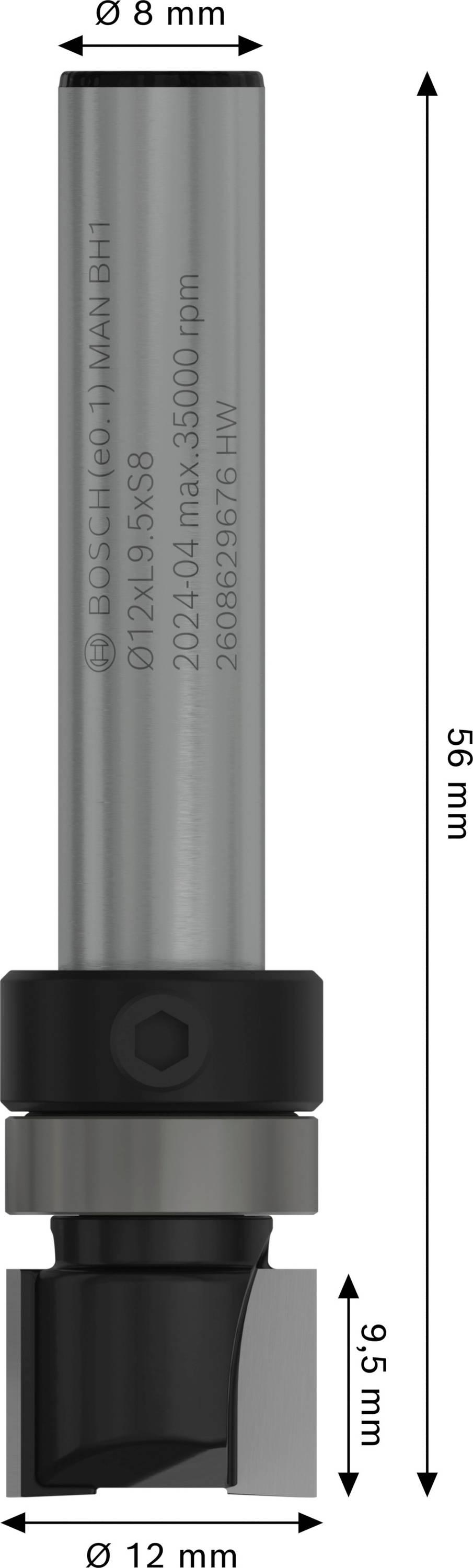 Bosch Accessories 2608629676 Bündigfräser