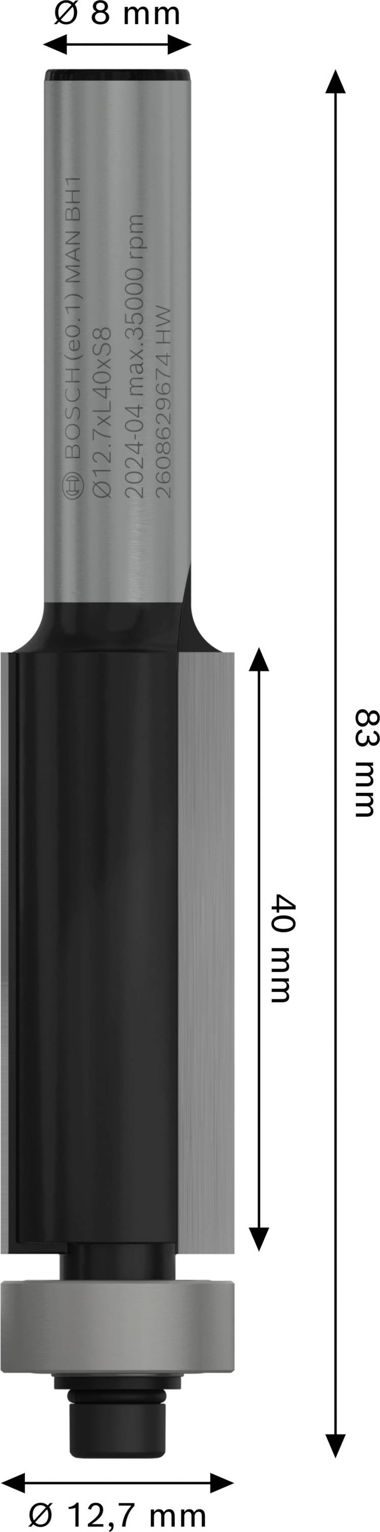 Bosch Accessories 2608629674 Bündigfräser