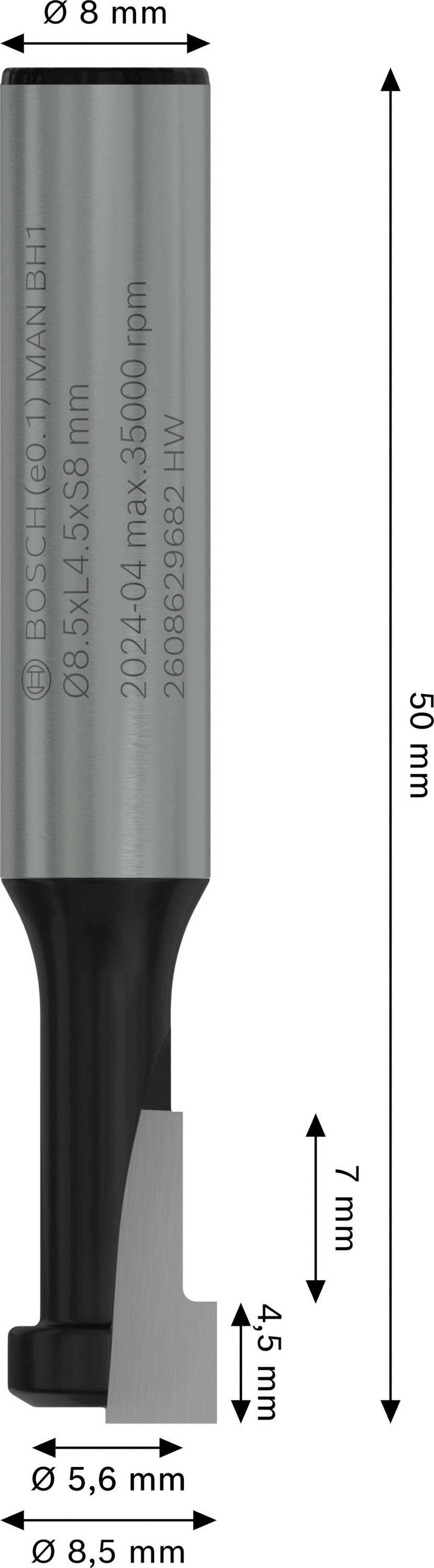 Bosch Accessories 2608629682 Nutfräser