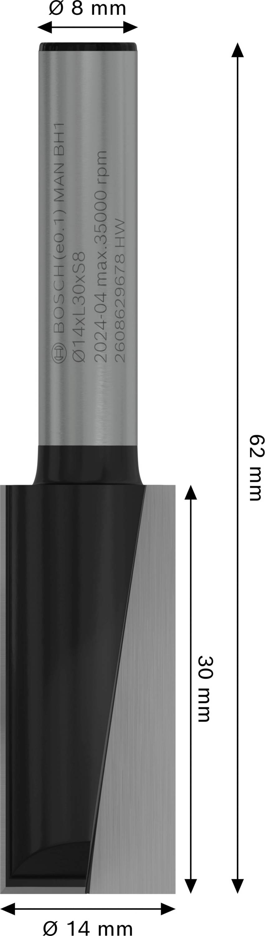 Bosch Accessories 2608629678 Nutfräser