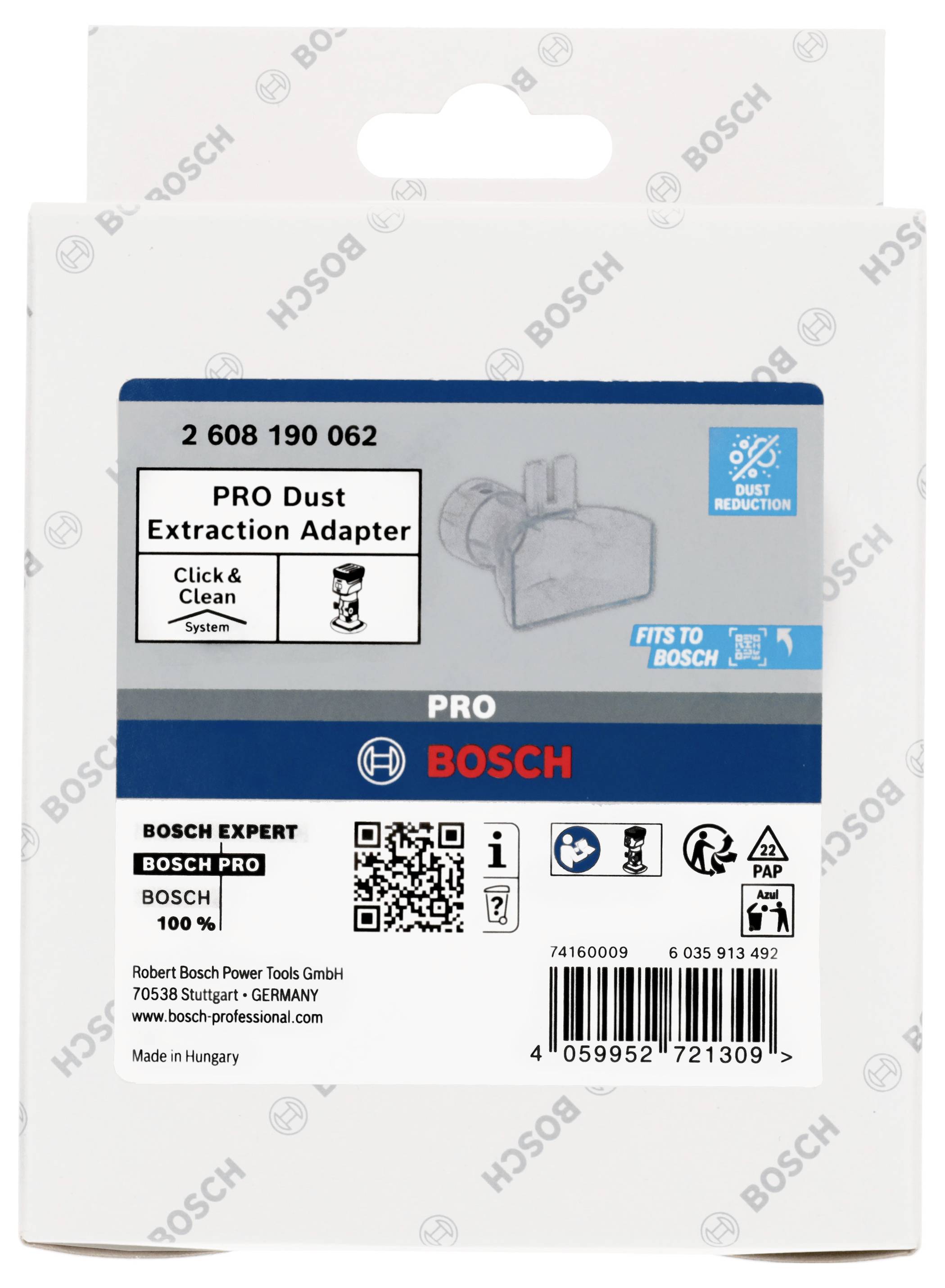 Bosch Accessories PRO Absaugadapter, Kantenfräse 2608190062