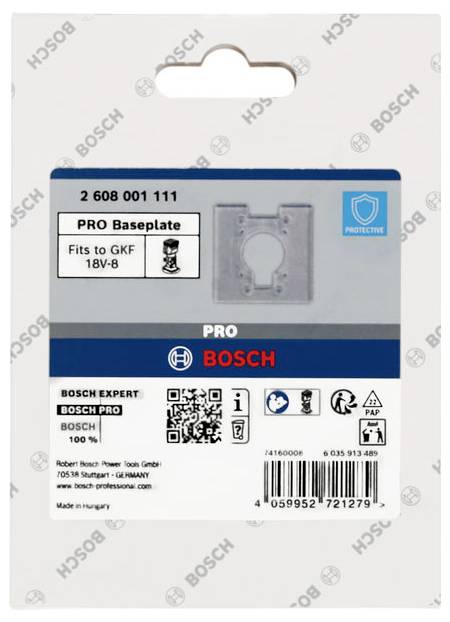 PRO Grundplatte, quadratisch, 7 x 96 x 96 mm Bosch Accessories 2608001111
