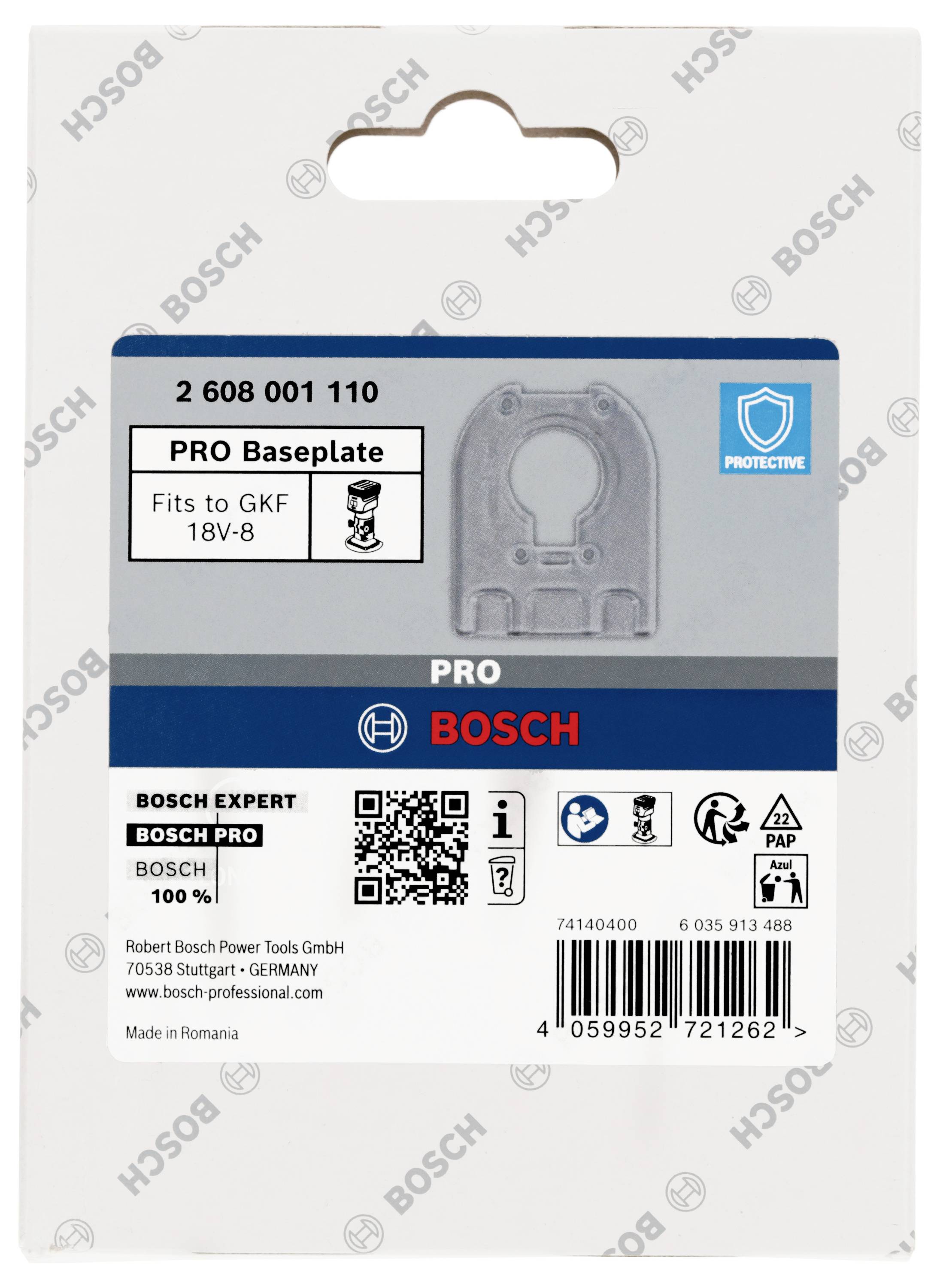 PRO Grundplatte, halbrund, 7 x 93 x 118 mm Bosch Accessories 2608001110