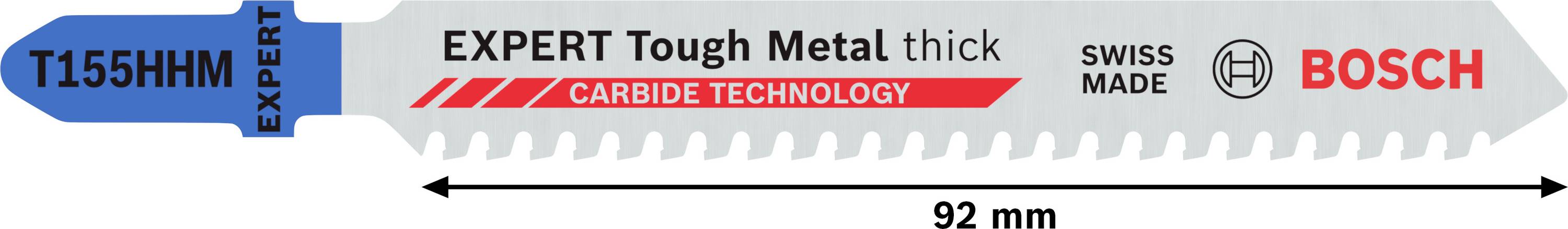 Bosch Accessories 2608902482 EXPERT Tough Metal thick T155HHM Stichsägeblatt, 3 Stk. 3St.