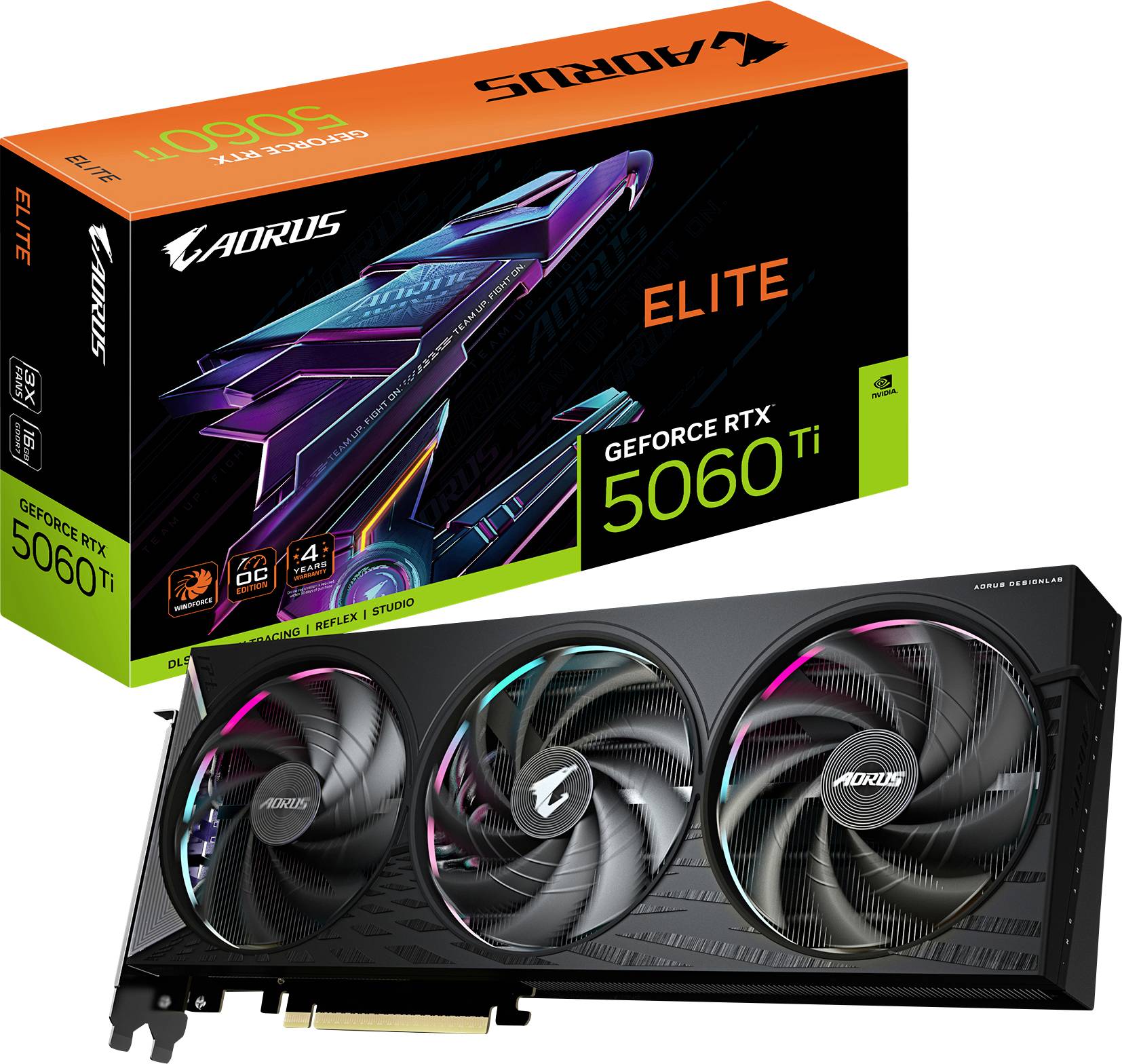 Gigabyte Grafikkarte Nvidia GeForce RTX 5060 Ti GeForce RTX 5060 Ti 16 GB GDDR7-RAM