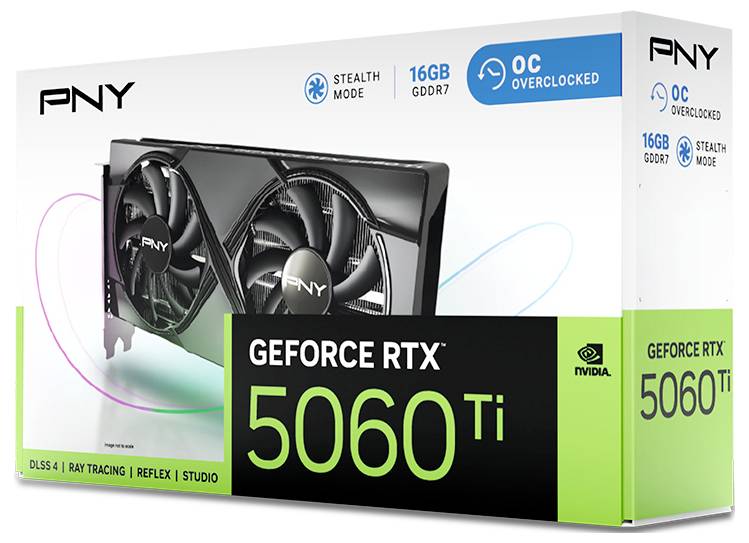 PNY Grafikkarte Nvidia GeForce RTX 5060 Ti GeForce RTX 5060 Ti 16 GB GDDR7-RAM