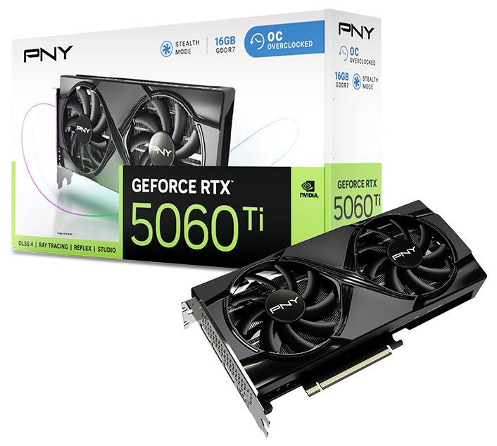 PNY Grafikkarte Nvidia GeForce RTX 5060 Ti GeForce RTX 5060 Ti 16 GB GDDR7-RAM