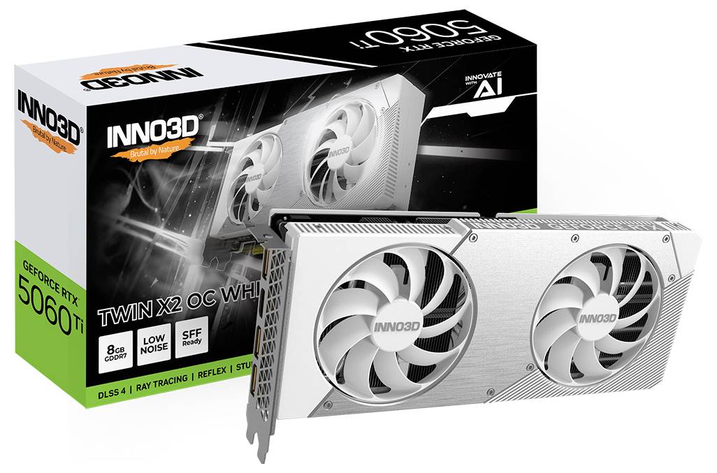 Inno 3D Grafikkarte Nvidia GeForce RTX 5060 Ti GeForce RTX 5060 Ti 8 GB GDDR7-RAM