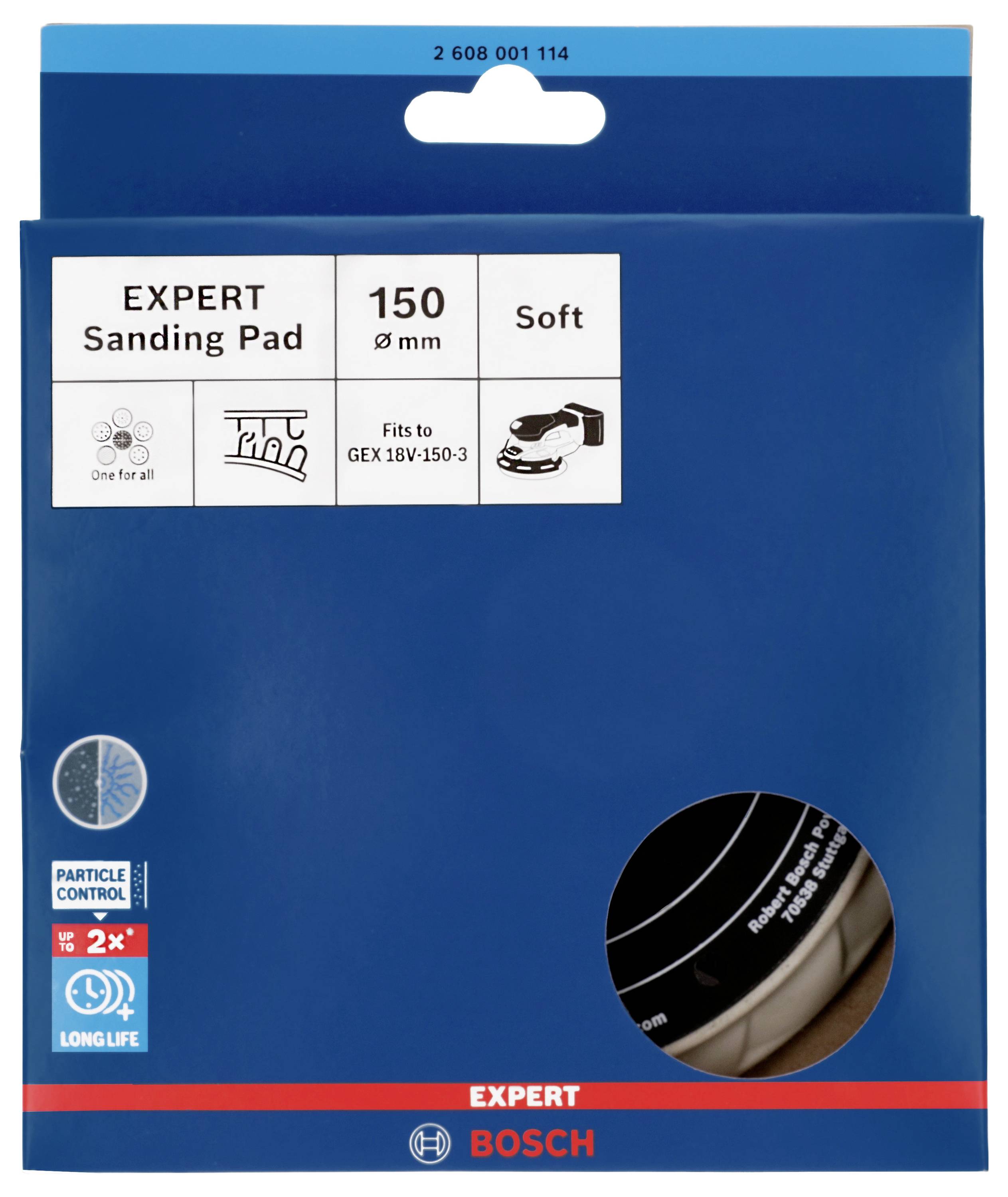 Bosch Accessories 2608001114 EXPERT Multihole Schleifteller, weich, 150 mm