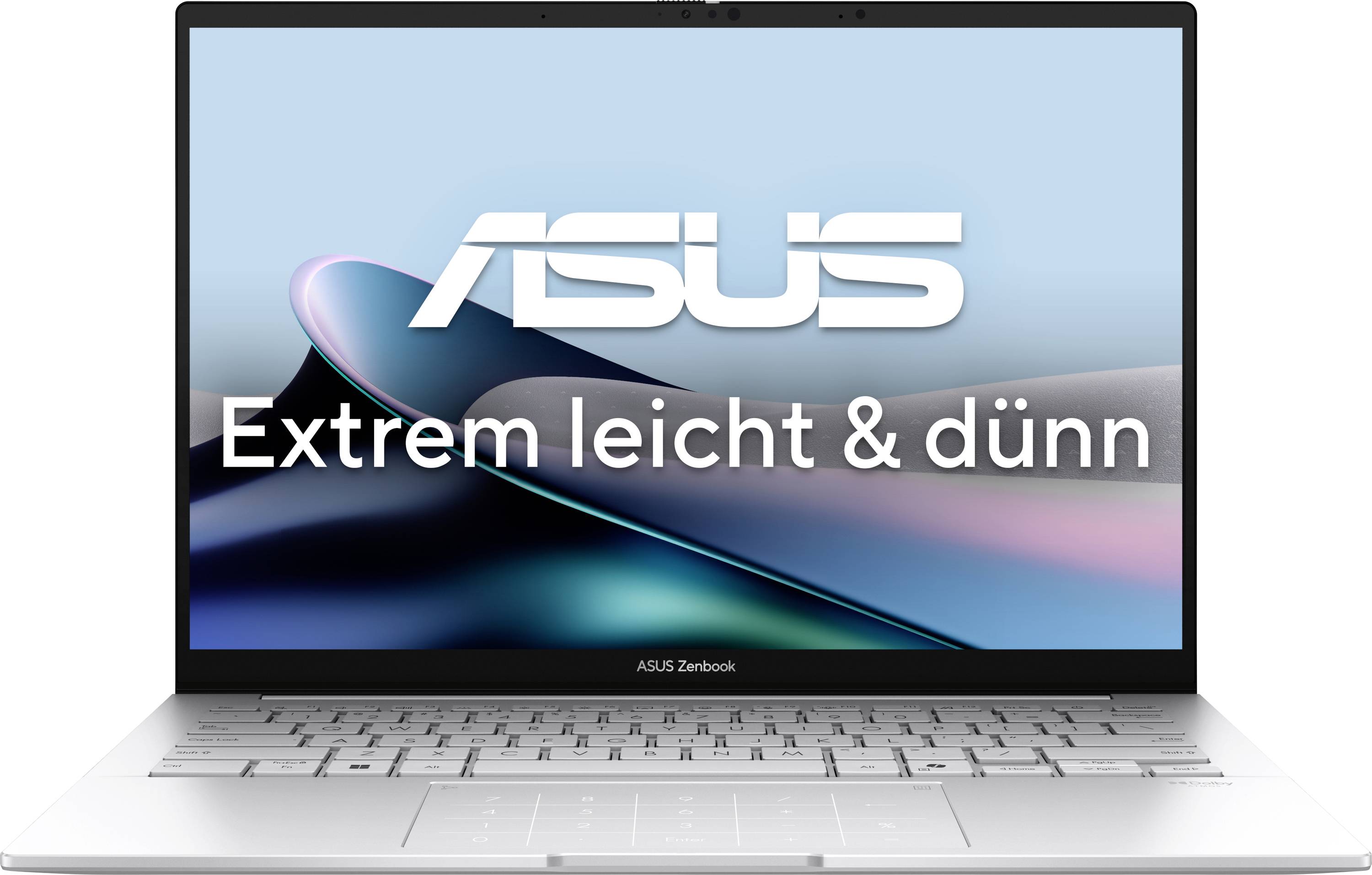 Asus Notebook 35.6cm (14 Zoll) WQXGA+ Intel® Core™ Ultra 9 285H 16GB RAM 1TB SSD Deutsch, QWERTZ Silber 90NB14W2-M00EM0