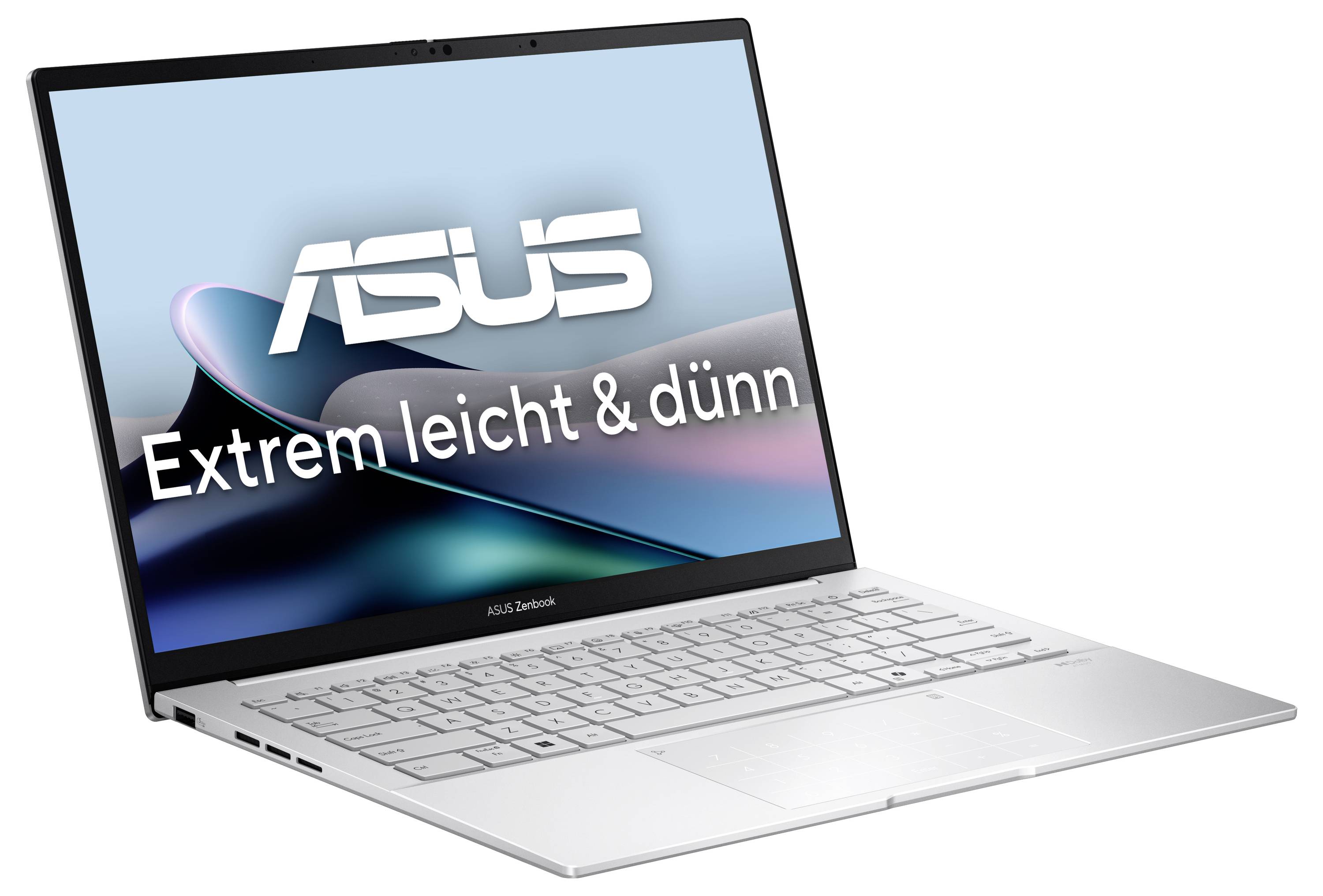 Asus Notebook 35.6cm (14 Zoll) WQXGA+ Intel® Core™ Ultra 9 285H 16GB RAM 1TB SSD Deutsch, QWERTZ Silber 90NB14W2-M00EM0