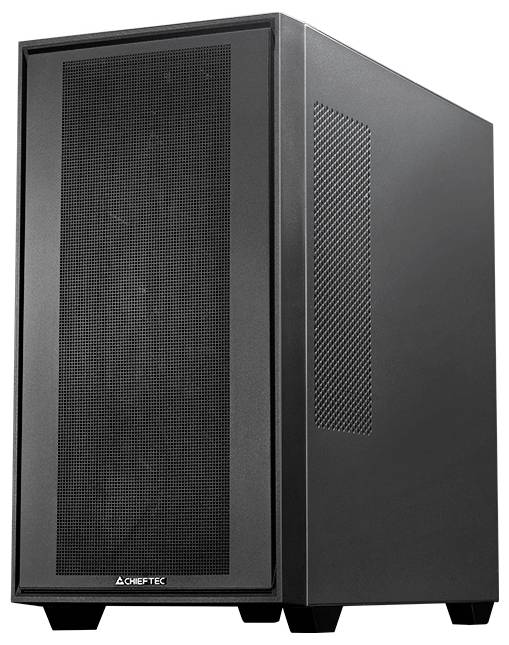 Chief GS-03B-BLK-OP Midi-Tower PC-Gehäuse, Gaming-Gehäuse Schwarz