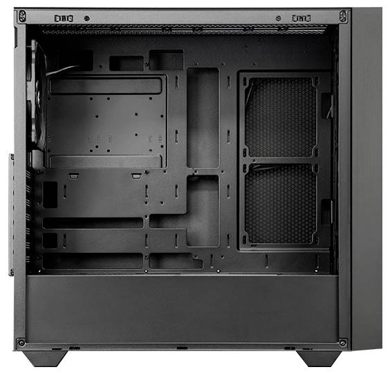 Chief GS-03B-BLK-OP Midi-Tower PC-Gehäuse, Gaming-Gehäuse Schwarz