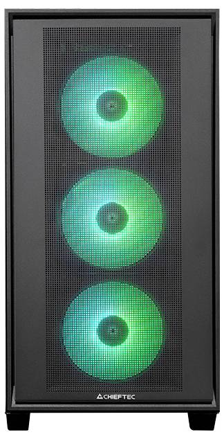 Chief GS-03B-OP Midi-Tower PC-Gehäuse, Gaming-Gehäuse Schwarz