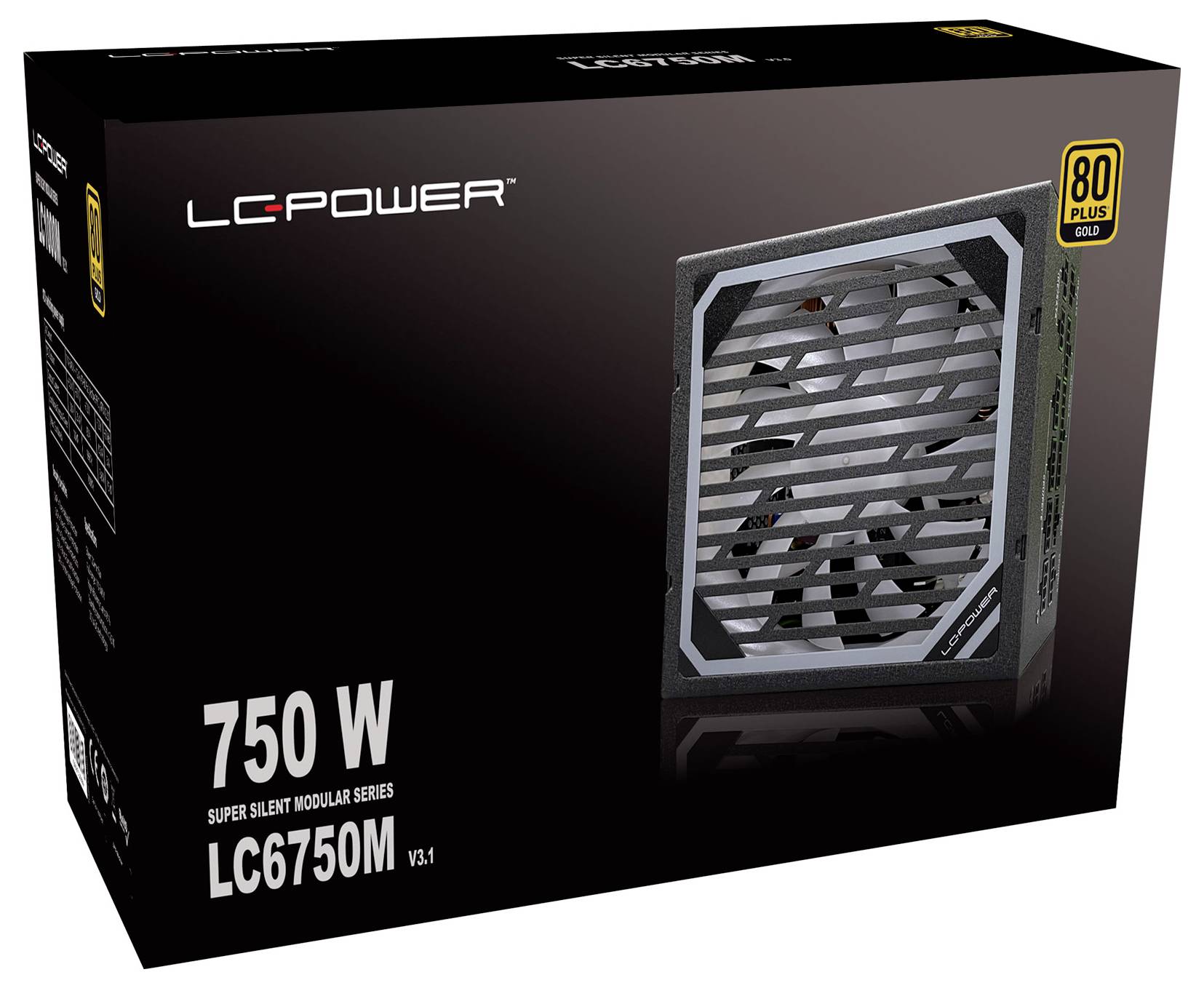 LC Power LC6750M V3.1 PC Netzteil 750W ATX 80PLUS® Gold