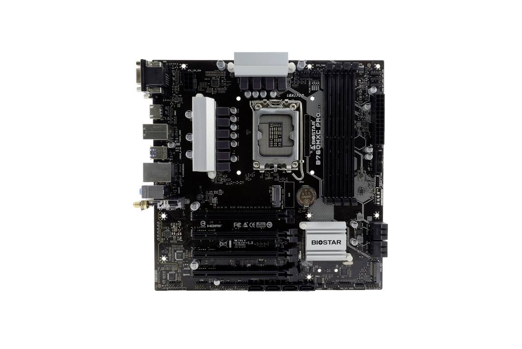 BioStar B760MXC PRO Mainboard Sockel (PC) Intel® LGA 1700 Formfaktor (Details) Micro-ATX Mainboard-Chipsatz Intel® B760