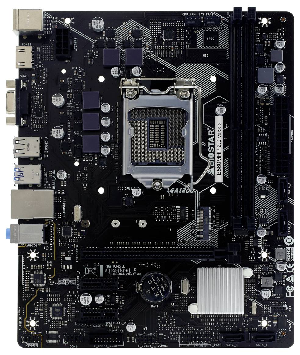 BioStar Z590MHP Mainboard Sockel (PC) Intel® LGA 1200 Formfaktor (Details) Micro-ATX Mainboard-Chipsatz Intel® B560
