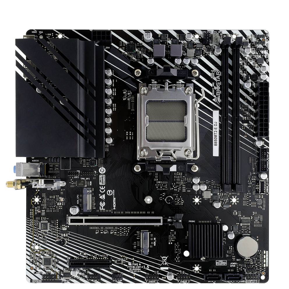 BioStar B850MT2-E DJ Mainboard Sockel (PC) AMD® AM5 Formfaktor (Details) Micro-ATX Mainboard-Chipsatz AMD® B850