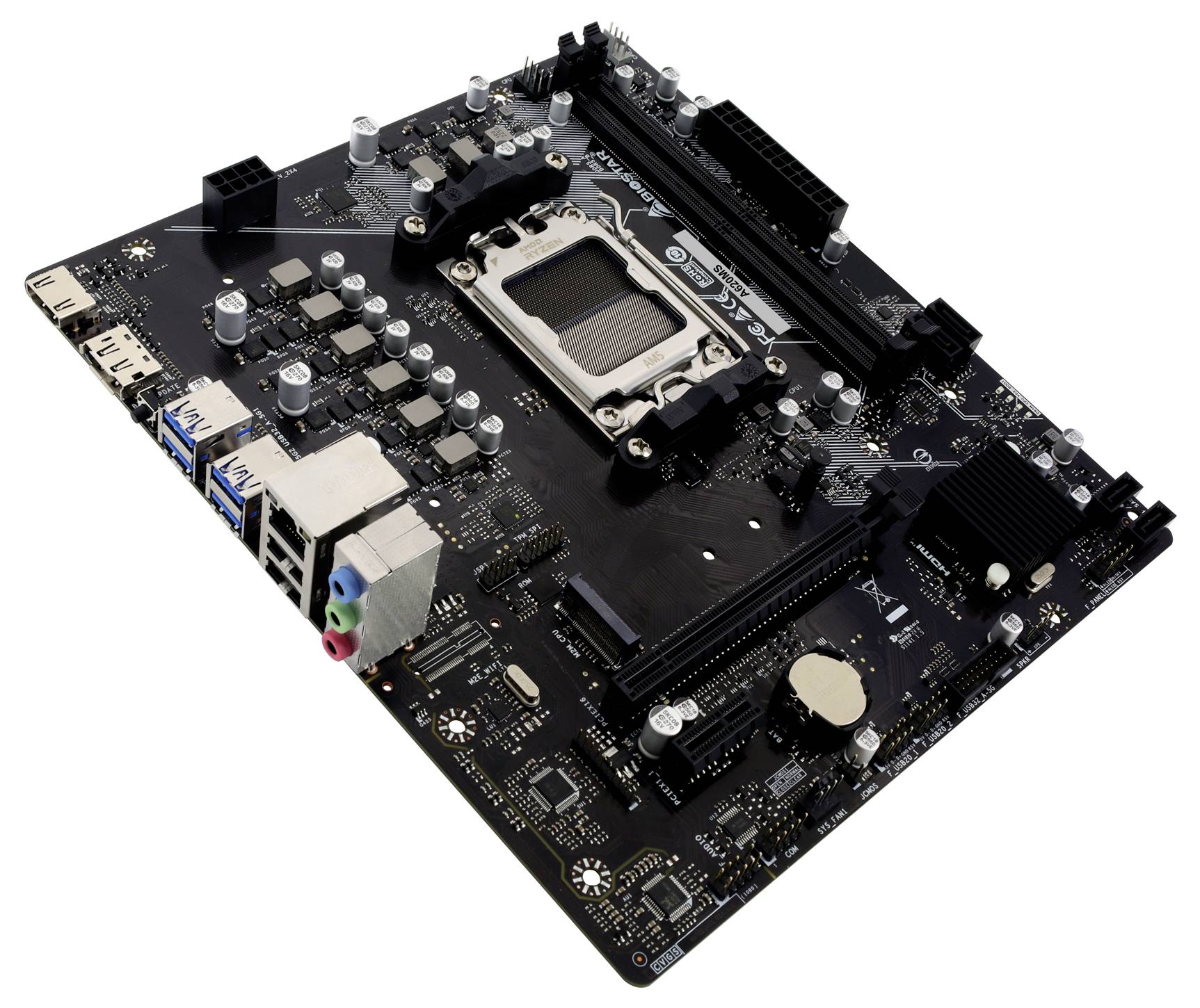 BioStar A620MS Mainboard Sockel (PC) AMD® AM5 Formfaktor (Details) Micro-ATX Mainboard-Chipsatz AMD® A620