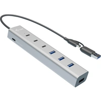 I-tec CAHUBMETAL7 7 Port USB-Kombi-Hub Grau I-tec CAHUBMETAL7 7 Port USB-Kombi-Hub Grau