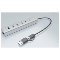 I-tec CAHUBMETAL7 7 Port USB-Kombi-Hub Grau I-tec CAHUBMETAL7 7 Port USB-Kombi-Hub Grau