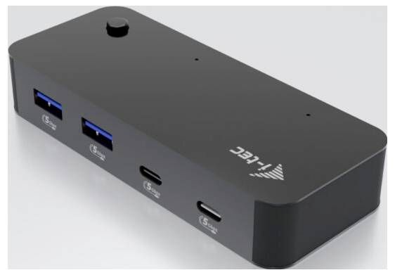 I-tec CAKVMHUB2A2C 4 Port USB-Kombi-Hub Schwarz