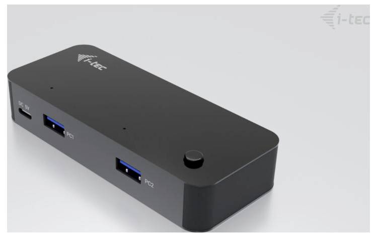 I-tec CAKVMHUB2A2C 4 Port USB-Kombi-Hub Schwarz