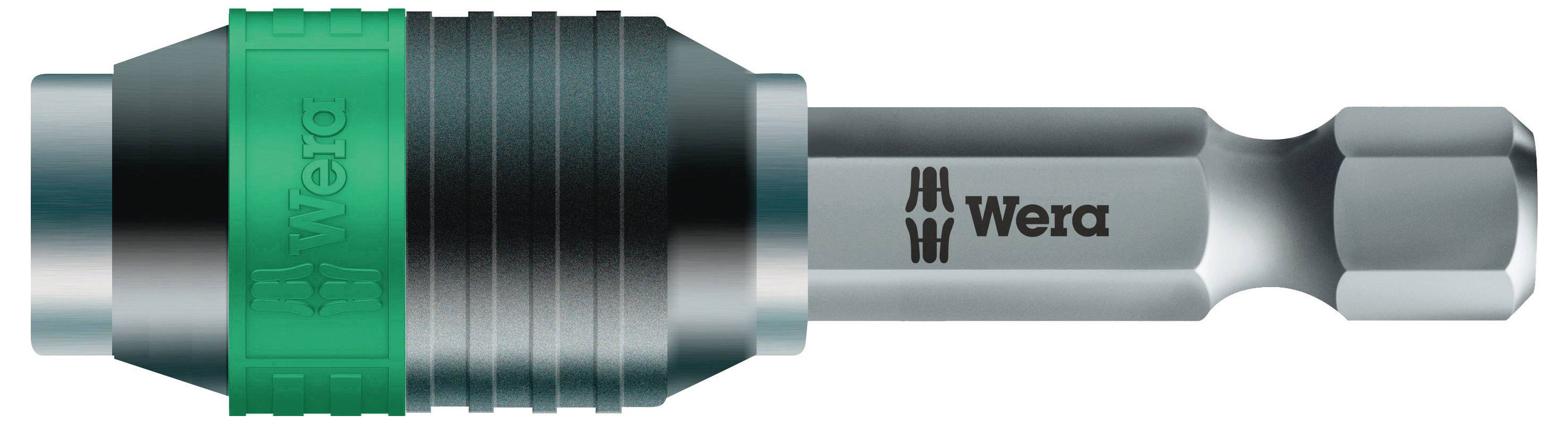 Kurzbit-Adapter mit grünem Ring und Firmenlogo. Designed, um Bits mit hoher Präzision zu sichern und zu unterstützen.