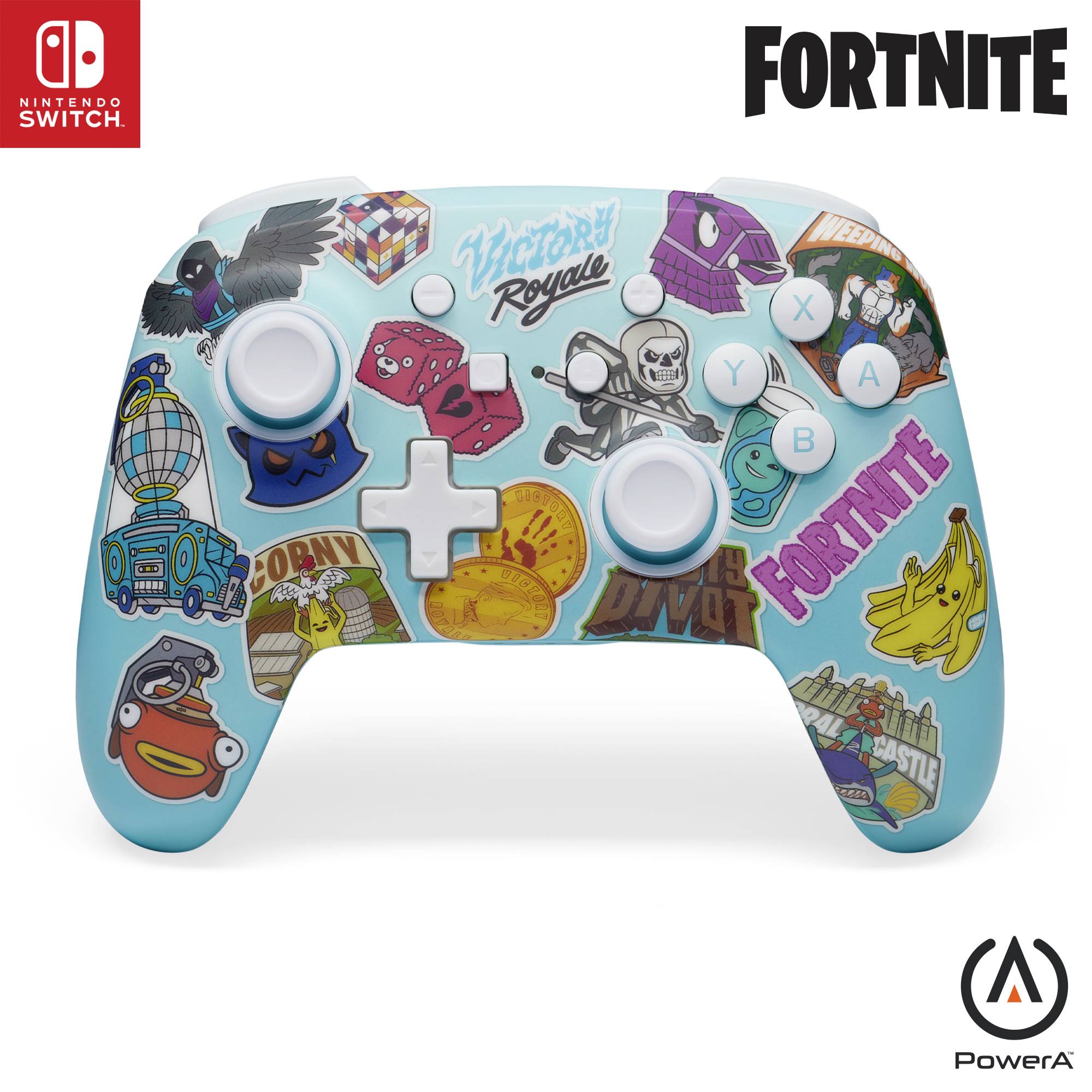 Power A "Fortnite Sticker Mania" Controller Nintendo Switch, Nintendo Switch Lite, Nintendo Switch OLED