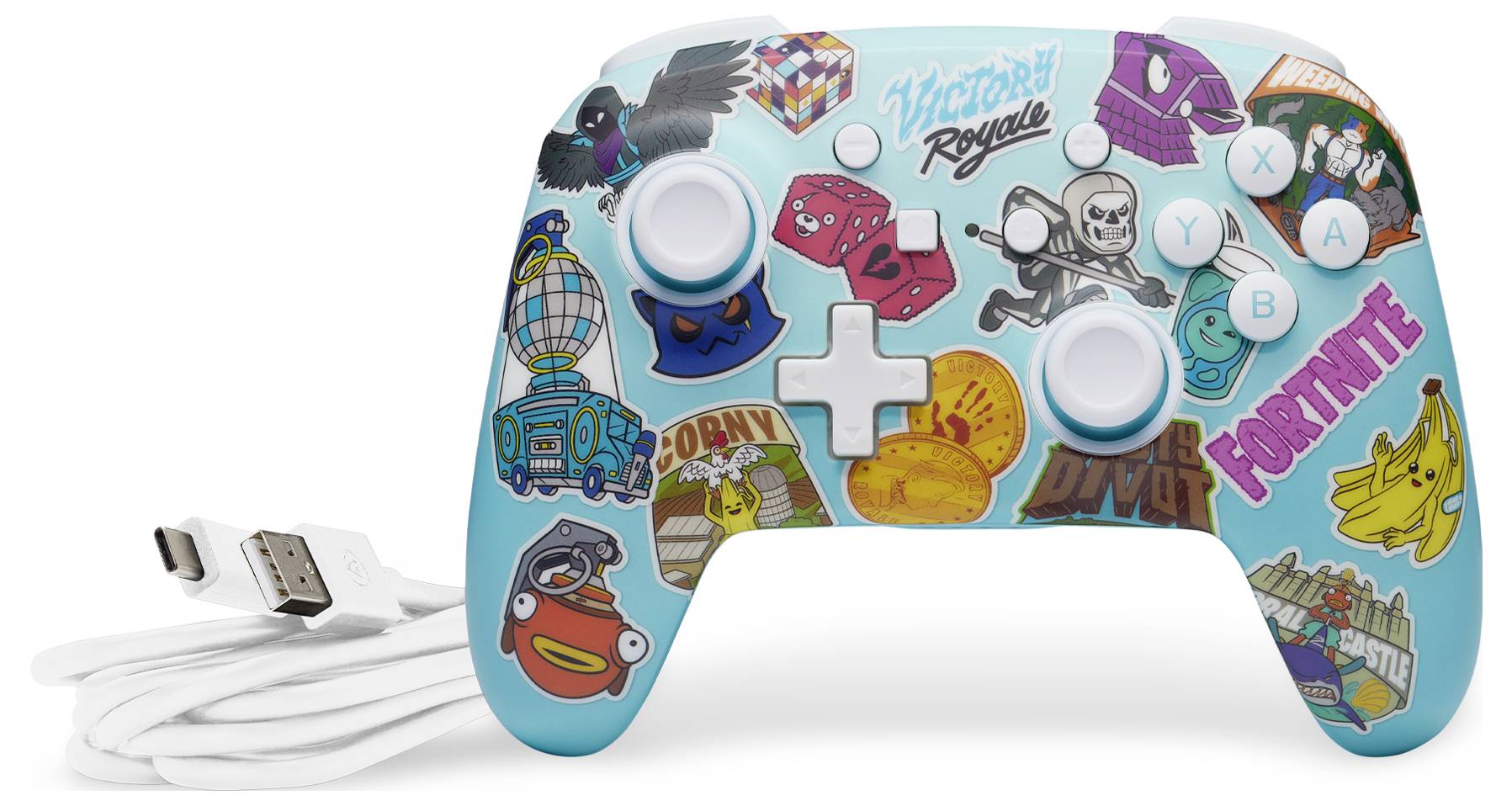 Power A "Fortnite Sticker Mania" Controller Nintendo Switch, Nintendo Switch Lite, Nintendo Switch OLED