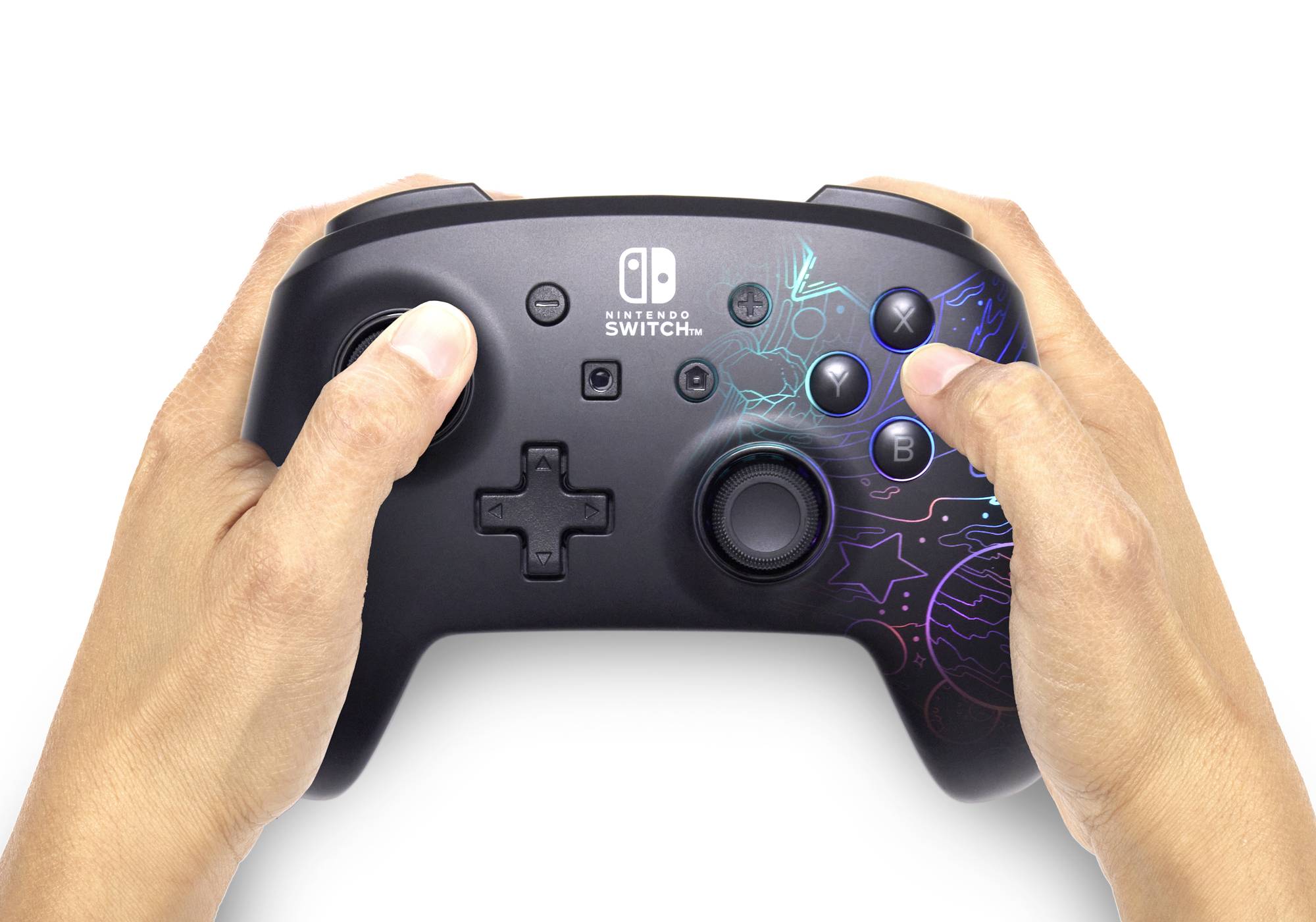 Power A Lumectra - "Galactic Vortex" Controller Nintendo Switch, Nintendo Switch Lite, Nintendo Switch OLED Schwarz