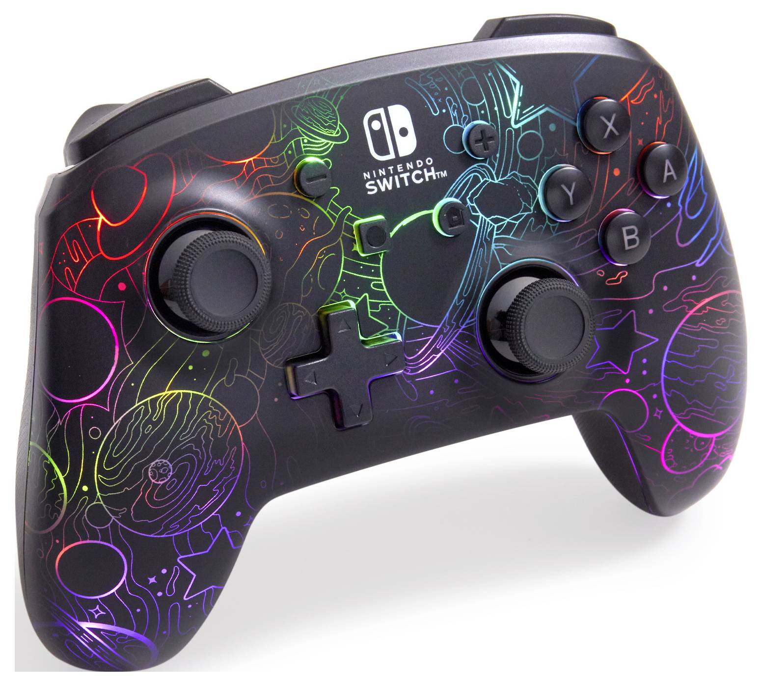 Power A Lumectra - "Galactic Vortex" Controller Nintendo Switch, Nintendo Switch Lite, Nintendo Switch OLED Schwarz