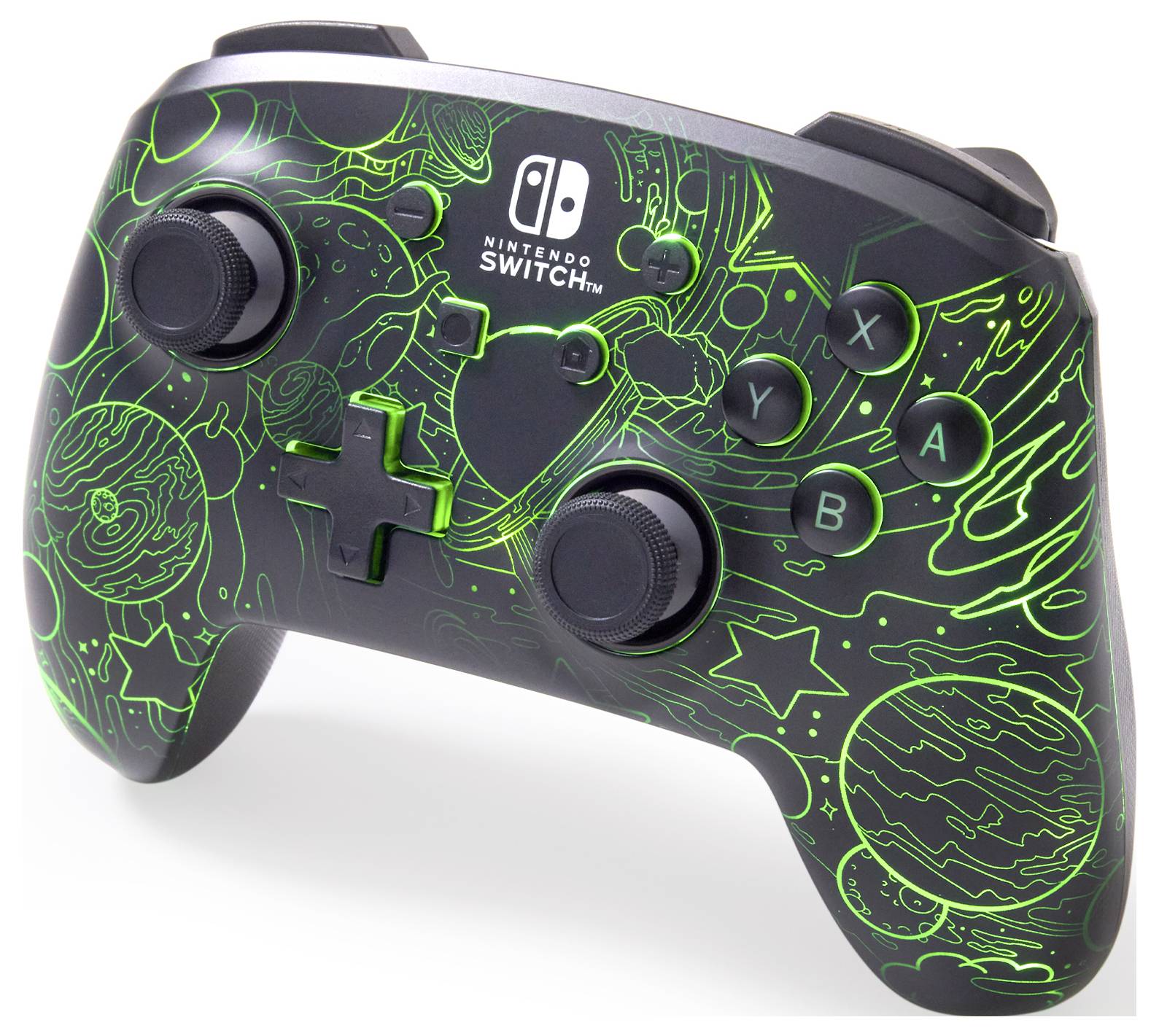 Power A Lumectra - "Galactic Vortex" Controller Nintendo Switch, Nintendo Switch Lite, Nintendo Switch OLED Schwarz